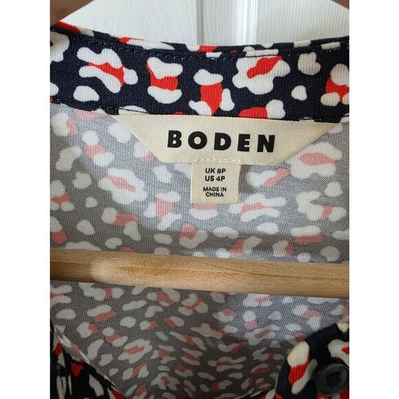 Boden Julia Animal Print Jersey Shirt Dress 4P - Picture 6 of 10